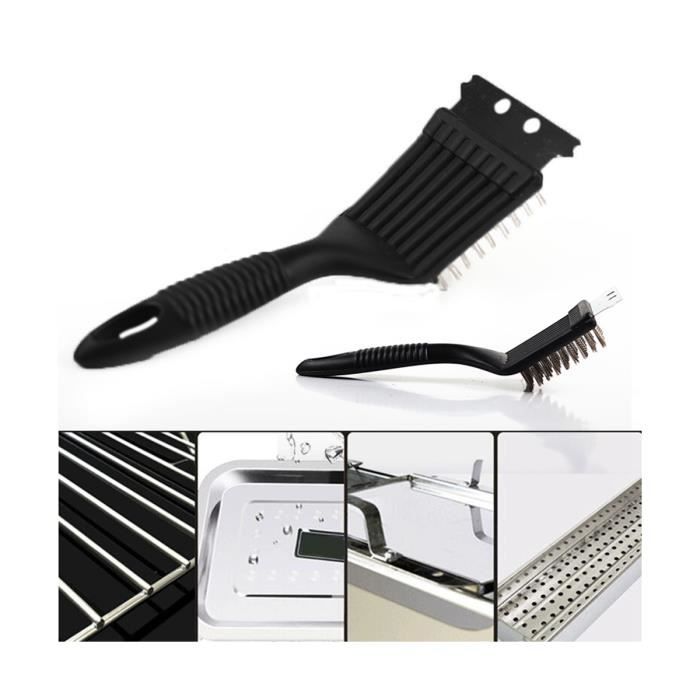 Barbecue Brushes - Noname - Set of 5 - Stainless Steel - Ergonomic Handle - Integrated Scraper