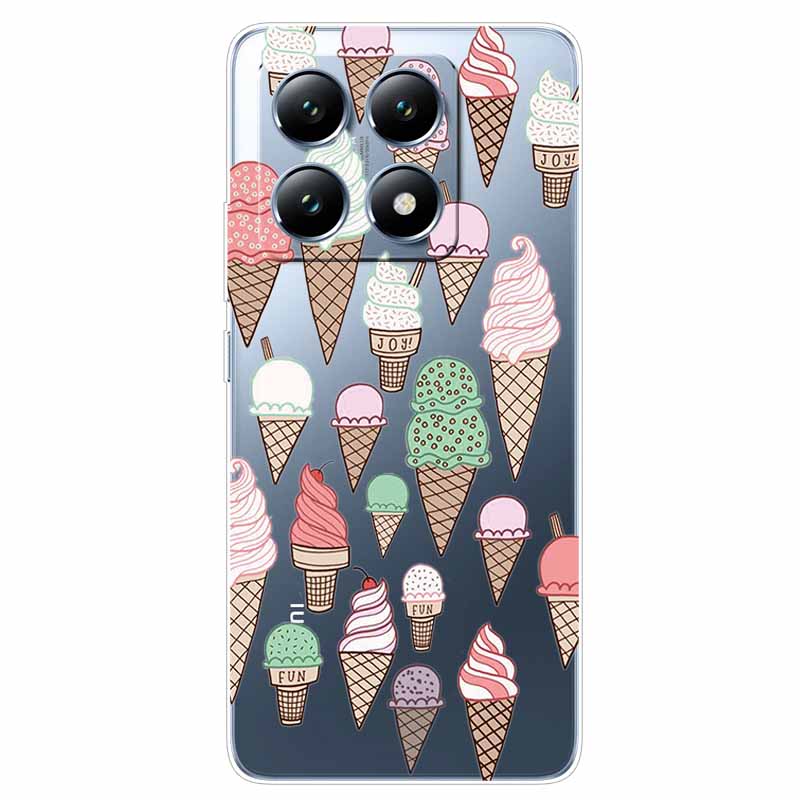 For Xiaomi 14T Case Transparent Cute Soft Silicone TPU Coque for Xiaomi 14t Pro Phone Cover Clear Capa Mi14T 14 t 14tPro Shells