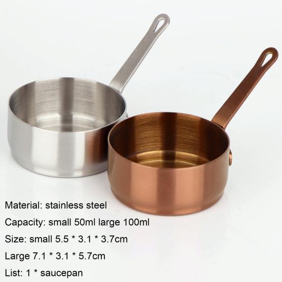 Sauce Pan Lightweight Non-Stick Stainless Steel Heat-resistant Stockpots for Milk