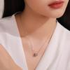 S925 Sterling Silver Women's Lucky Bead Clavicle Necklace