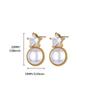 Exquisite mini fashion simple zircon pearl earrings stud earrings niche versatile design earrings women