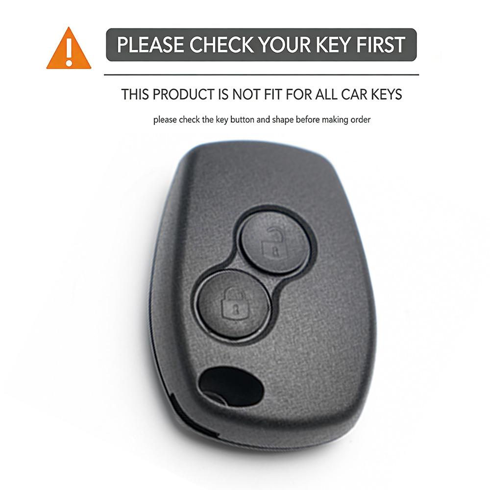 For Renault Clio 3 Logan 2 Dacia Duster Sandero Stepway Lada Largus for Nissan Almera Terrano Silicone Key Cover Holder Key Case