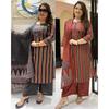 Designer Heavy Cotton Women's Kurta Set Indian Bollywood Kurti Pant Dupatta Set