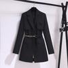 Sense Black Small Blazer Women's Autumn and Winter Clothing New Korean Version Loose Casual Long Sleeves