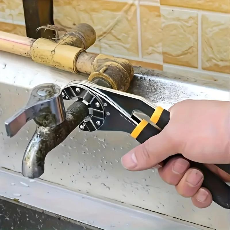 14-In-1 Multi-Purpose Wrench Adjustable Spanner High Carbon Steel Sawtooth Design Tight Bite No Assembly Required For Diy Repair