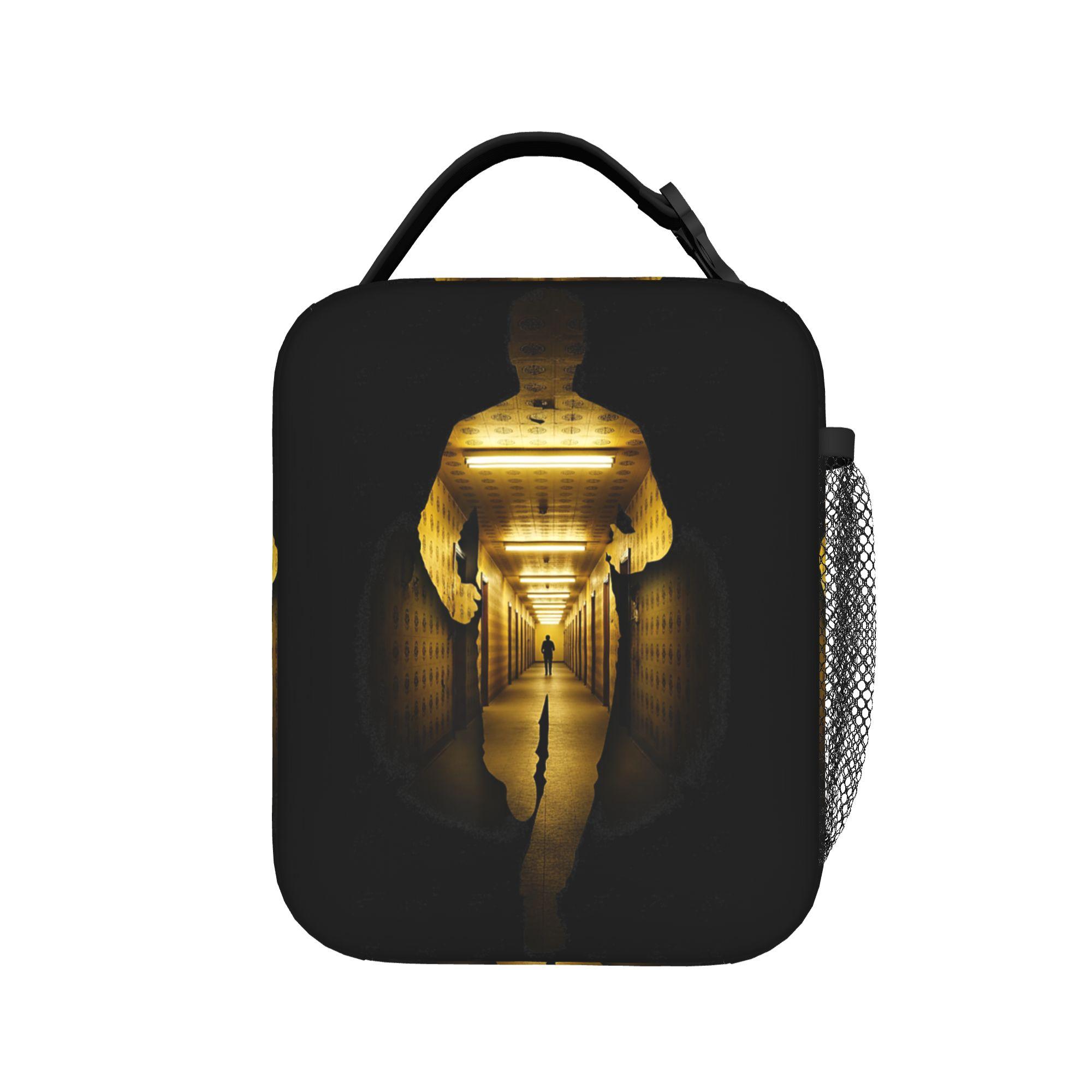 The Backrooms Infinite Yellow Hallway Mystery Lunch Bag Picnic Insulated Thermal Tote Handbags For Child Designer Cooler Bag One Size