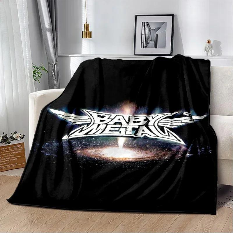 Ciepły drukowany koc Babymetal, koc do biura i salonu, flanelowy koc domowy, koc wielofunkcyjny