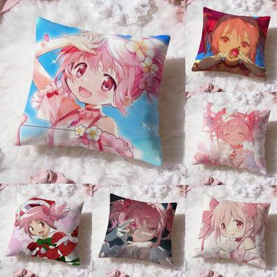 p-Puella Magi Madoka Magica Cushion Cover Premium Comfort Reversible Pillow Cove -Two In One Design for Any Room & Car Interior