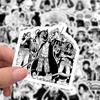 100 Black & White One Piece Graffiti Stickers: Cartoon 2D Decorative Stickers for Phones, Luggage, Water Bottles.