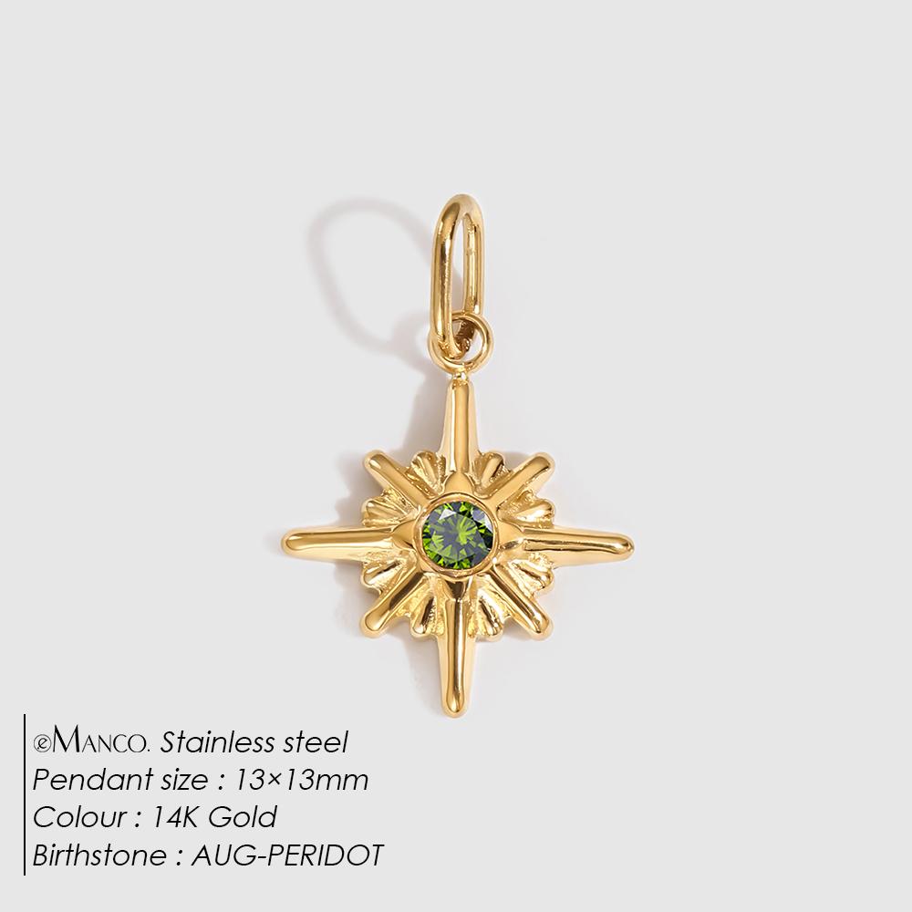 eManco Vintage Stainless Steel Star Shiny Colorful Rhinestone Charms Making Women DIY Necklace Bracelet Factory Direct