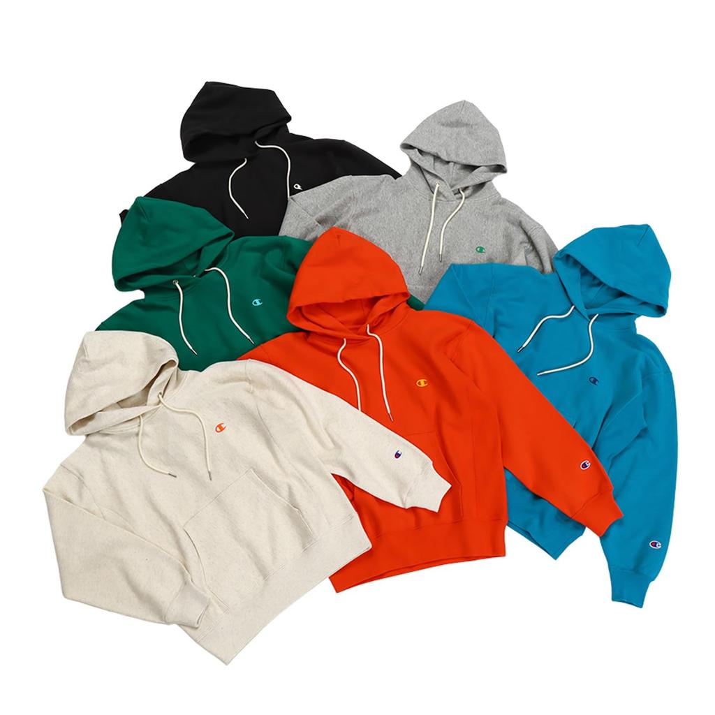 Parka Long Sleeve Cotton 10oz One Point Logo Reverse Hooded Sweatshirt Casual Oatmeal [Champion] 100% Weave(R) Women's CW-Z102