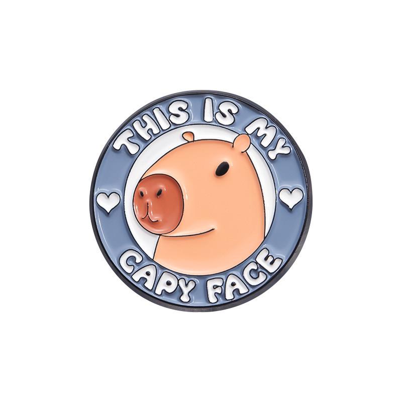 Cute Round Sloth Frog Brooch Alloy Badge Unique Design For Personalized Accessories