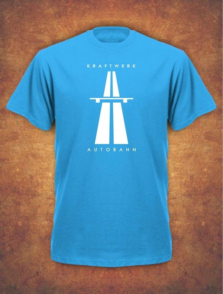 KRAFTWERK AUTOBAHN RETRO TECHNO Mens T- Shirt Sky Blue L