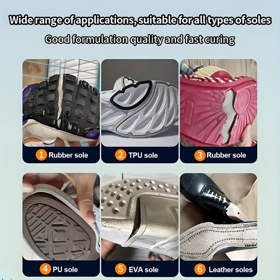 2 Stück Schuhreparatur-Kleber-Kit Weiß Schwarz Sohle Wasserdicht Schnelltrocknend Füll-Reparaturkleber Abriebfester Dichtstoff Rissreparaturmittel