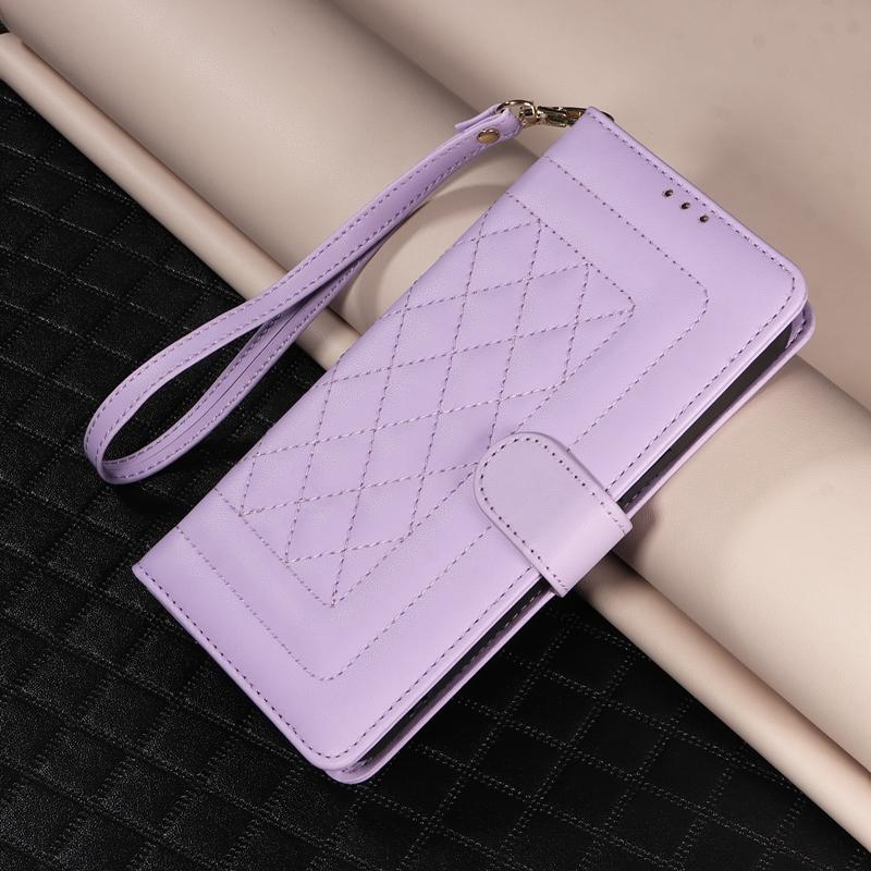 Diamond Check Flip Case on For Samsung Galaxy A51 A50 A52 A71 A20 A21S A30 A10 A31 A70 A72 A20S A20E Capa Magnetic Leather Cover