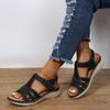 2025 Platform Wedge Women's Sandals Lightweight Soft Sole Wedge Velcro Comfort Sandals