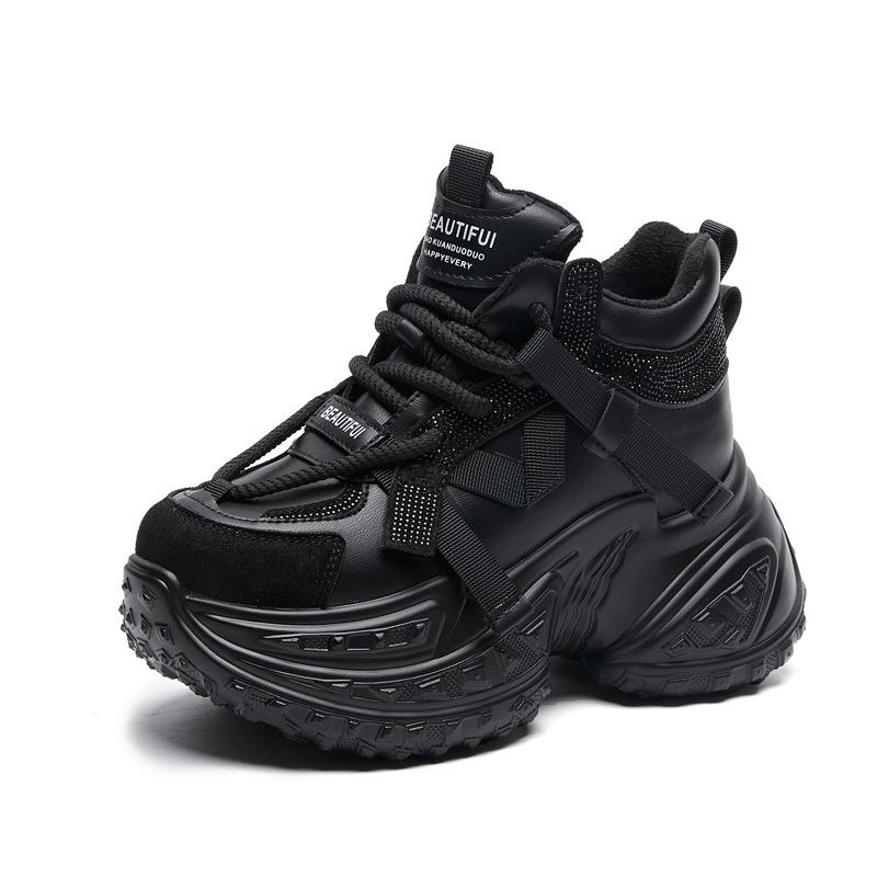 8635 thick-soled dad shoes for women's autumn and winter new models for small people