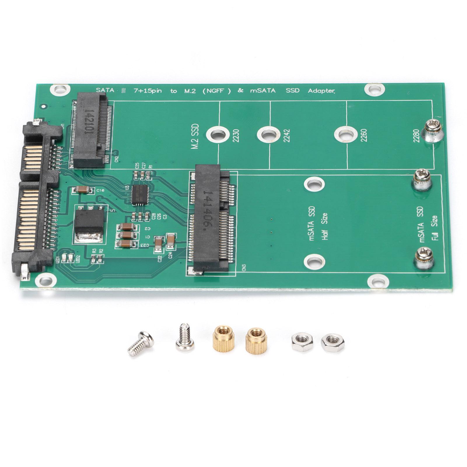 

M.2 NGFF to SATA Adapter Stable Convenient Durable Sturdy MSATA SSD to SATA Converter