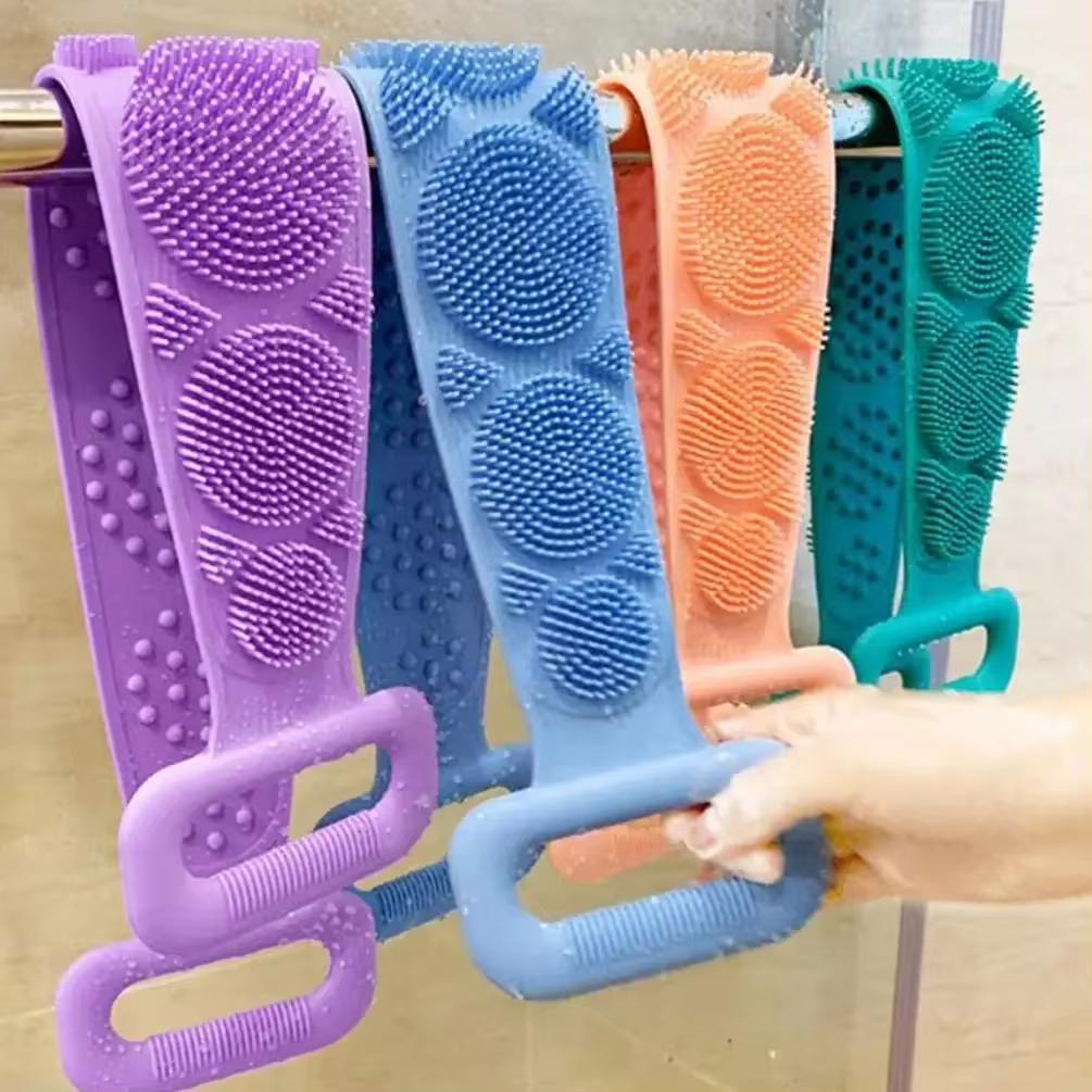 Silicone Body Scrubber & Back Massager Exfoliating Shower Sponge Soft Bath Brush for Deep Skin Cleansing Deep Skin Clean