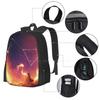 Sky Dancer Backpacks For School Teenagers Girls Travel Bags Original Art Color Fish Girl Fire Sky Night