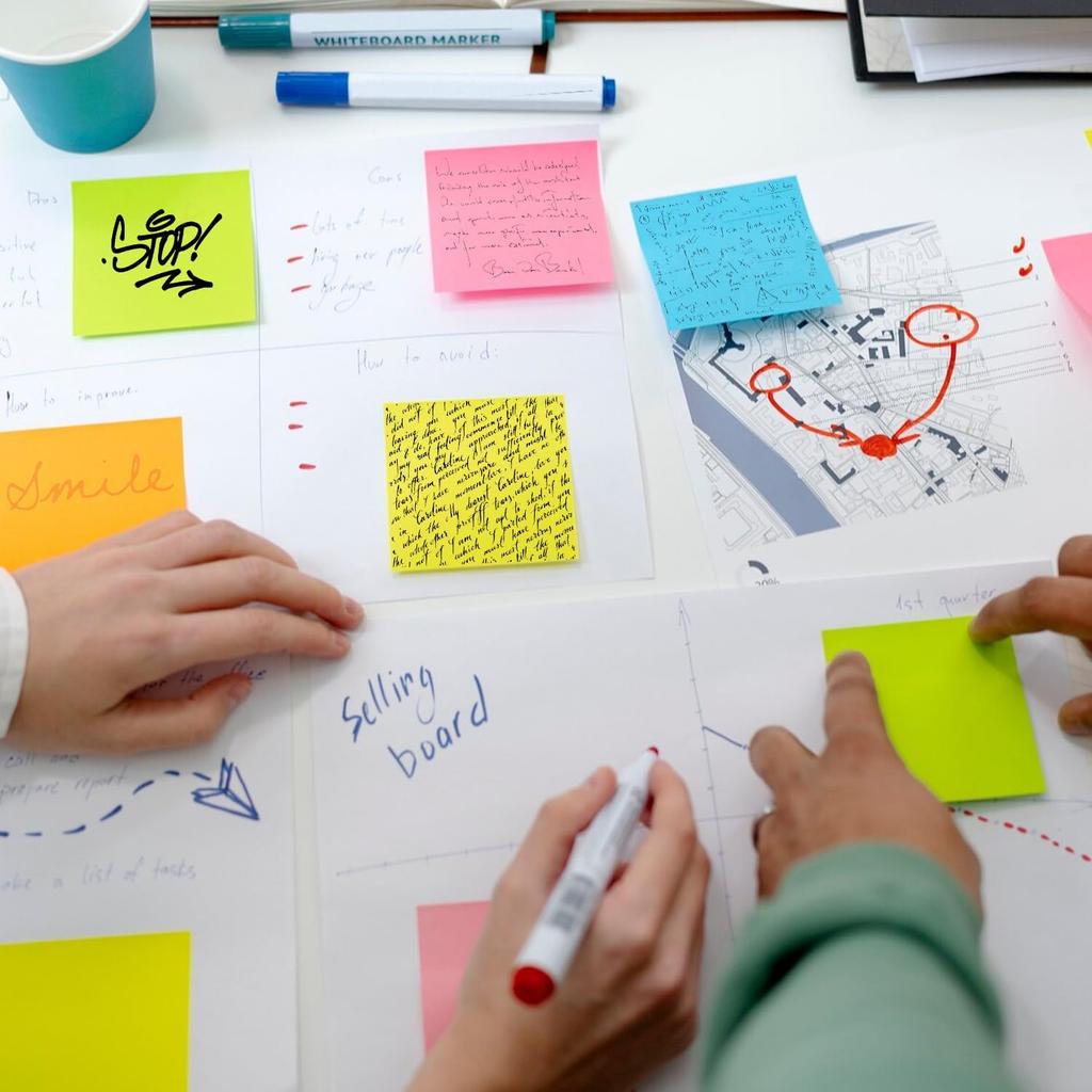 Sticky Notes 3x3, 8 Pack Sticky Pads 100 Sheet/Pad, Bulk Sticky Note Pads, Multicolor Self-Sticky Notes Pad - Teacher Classroom Must Haves, Back to
