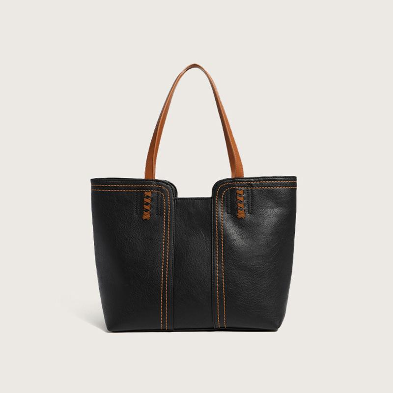 

ashion ersatile ew tylish Simple etro arge apacity Shoulder ortable Commuter ig Bag omen 32*15*30cm чорний