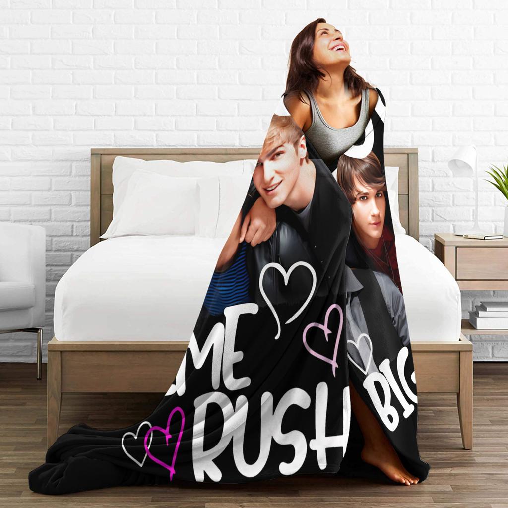 Big Time Rush Band In Real Life Worldwide Tour Blanket Cozy Soft Throw Blankets for Sofa Multiple Sizes Plush Thin Quilt