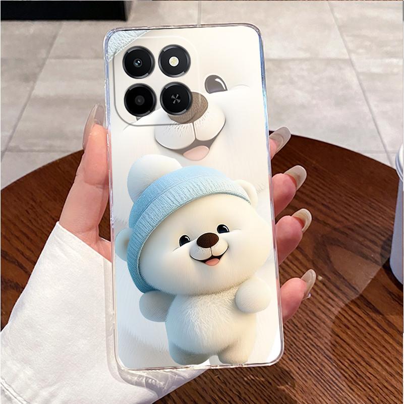 For Honor X6c Case NIC-LX2 Clear Luxury Cute Love Rabbit Funny TPU Soft Silicone Phone Case Honor X6c Back Cover NIC-LX1 NIC-LX3