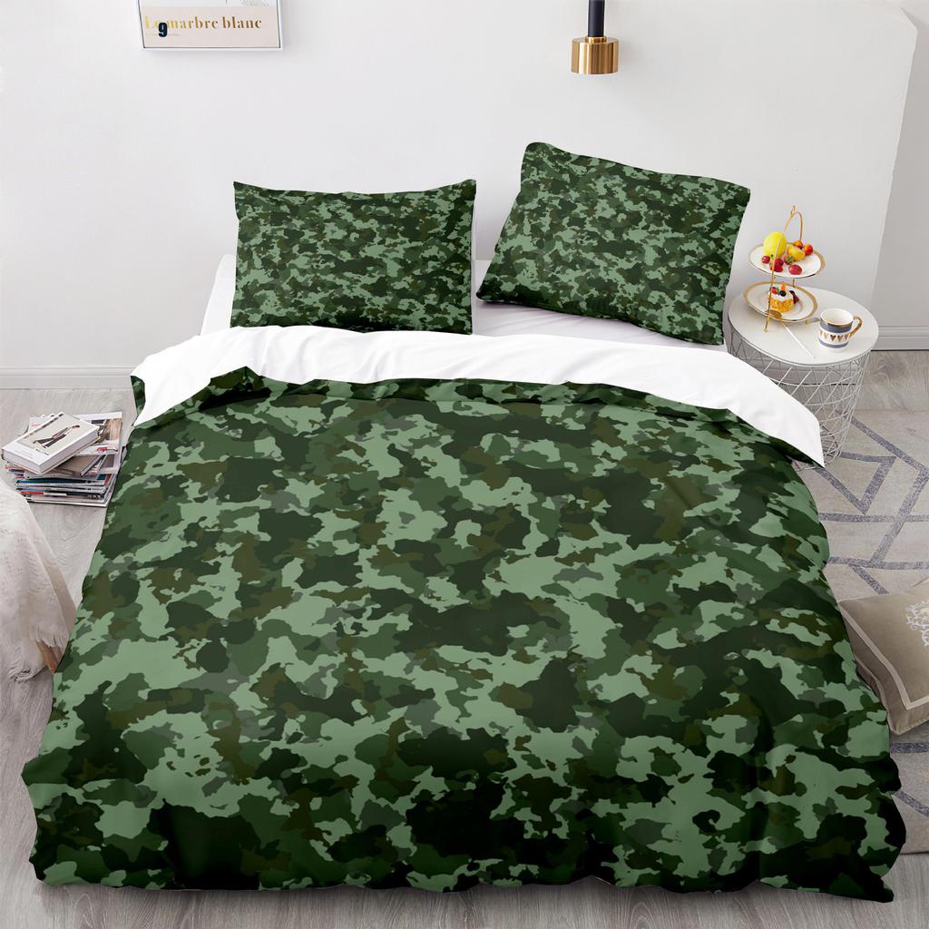 Home Textile Camouflage Quilt Cover Digital Printing Three-Piece Set 3D