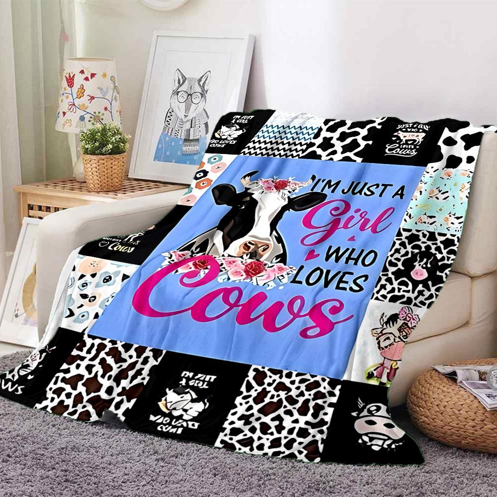 1pc Cow Lovers Blanket - Perfect Gift for Birthdays, Christmas & Halloween- Soft, Warm & Versatile Yy250909113