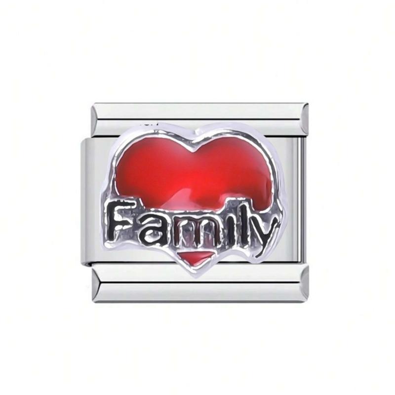 Stylish Heart Letter Bracelet Modular Elements In Stainless Steel Designed For Fashion Enthusiasts And DIY Lovers