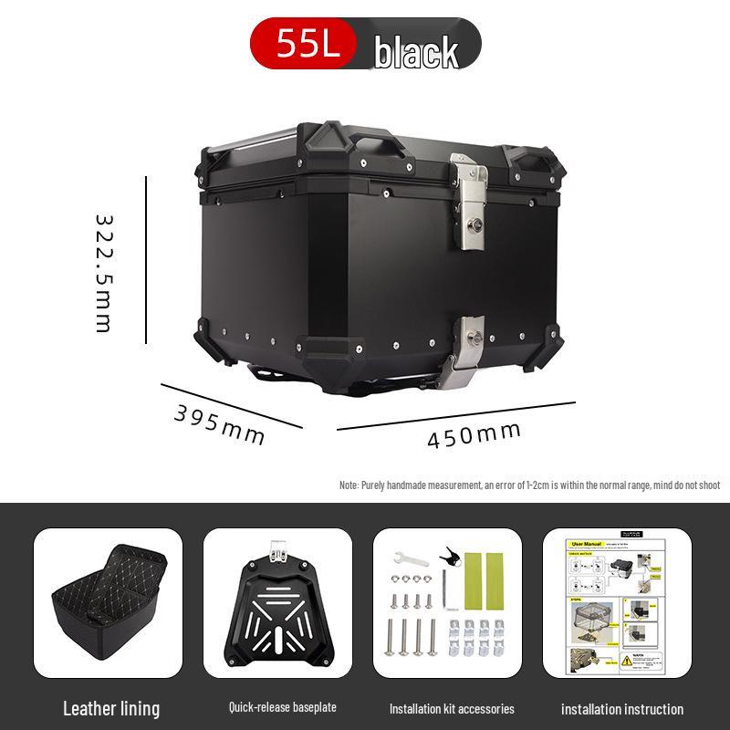 45L/100L Large Capacity Aluminum Alloy Electric Vehicle Tail Box for Motorcycles & Electric Bicycles