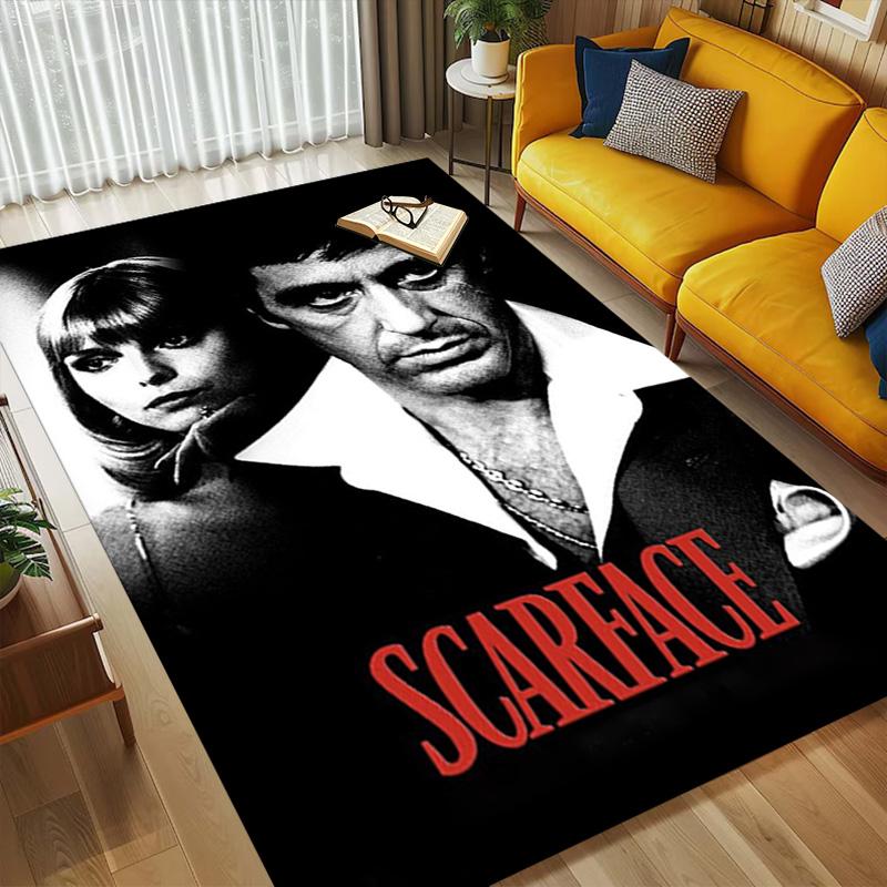 Scarface Saga Living Room Non-Slip Area Rug Soft Carpet for Bedroom Game Playroom Sofa Office Home Decor Doormat Christmas Gift C9211110