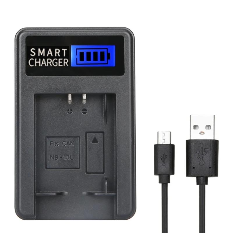 

Compact ABS Camera Battery Charger with LCD Display for 13L G5X G7X Camera Versatile Charging Option USB Charger 1