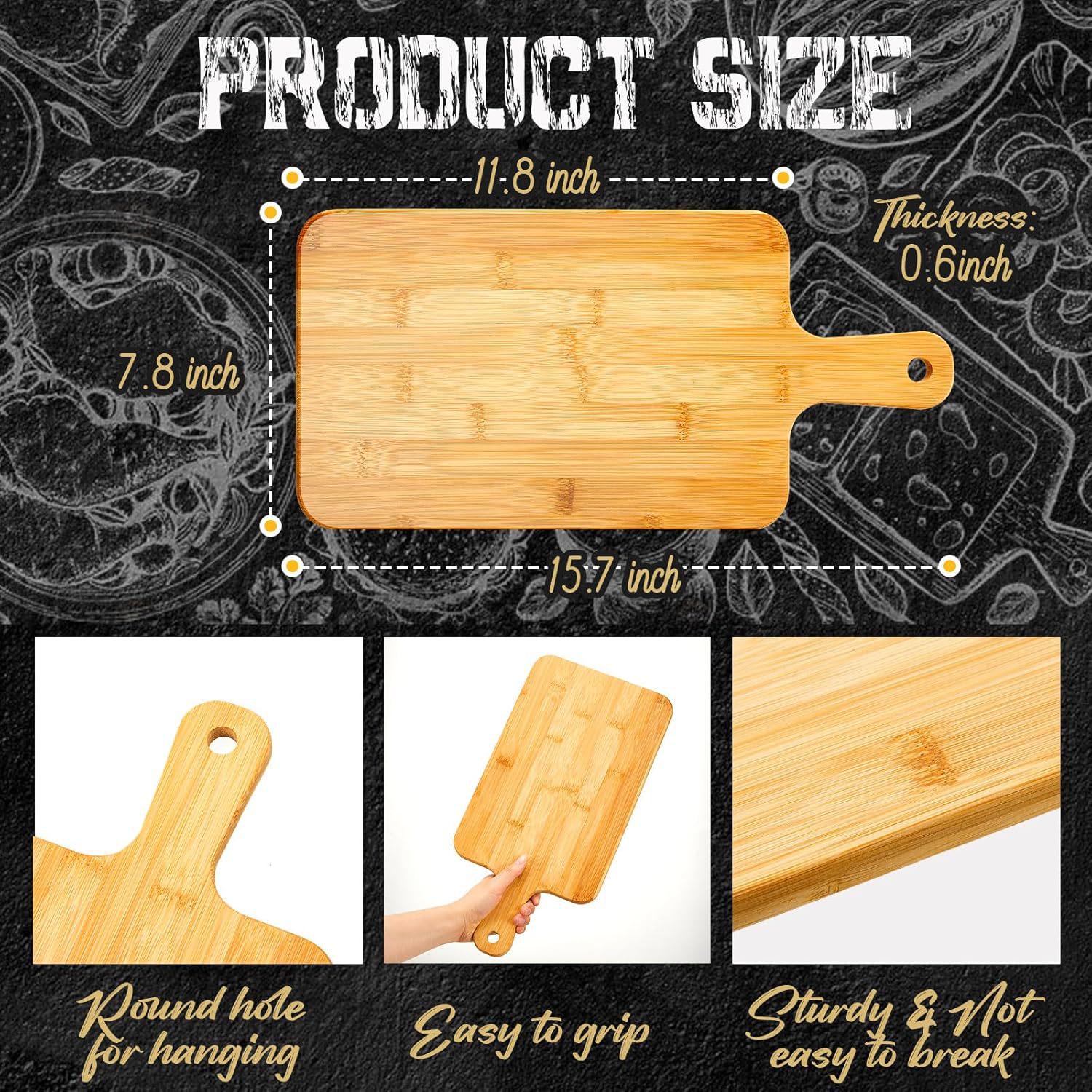 Bamboo Antibacterial Cutting Board - Food Grade, Anti-Mold, Double-Sided Kitchen Use Square