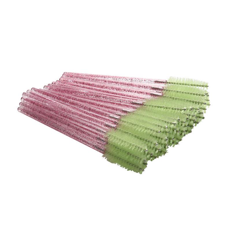 Pack of 50 Disposable Crystal Rod Eyelash and Eyebrow Spiral Brushes