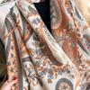 Ethnic Printed Faux Cashmere Scarf Winter Warm Thick Shawl For Women