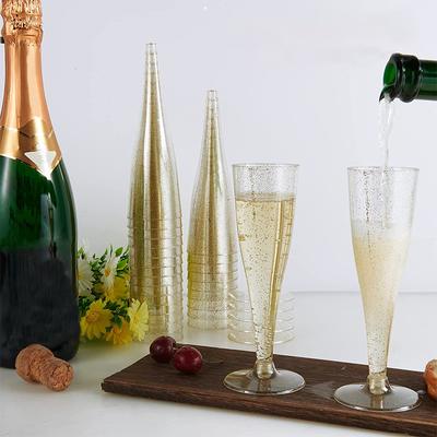 5 calici da champagne per feste di matrimonio, bicchieri da vino in plastica, bicchieri da champagne usa e getta, tazze da cocktail