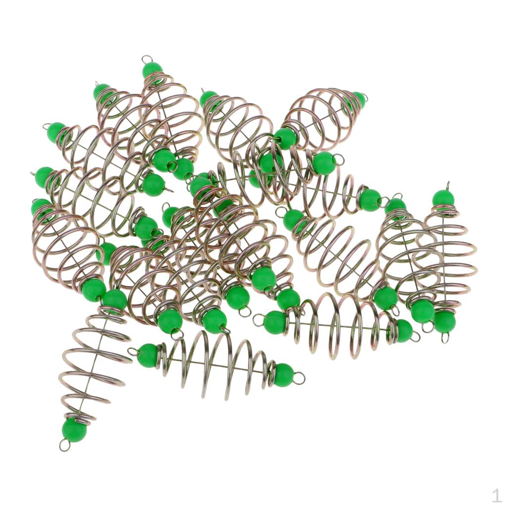 20 шт. Пружинный кормушка-инлайн для карпа, клетка для крупной наживки L