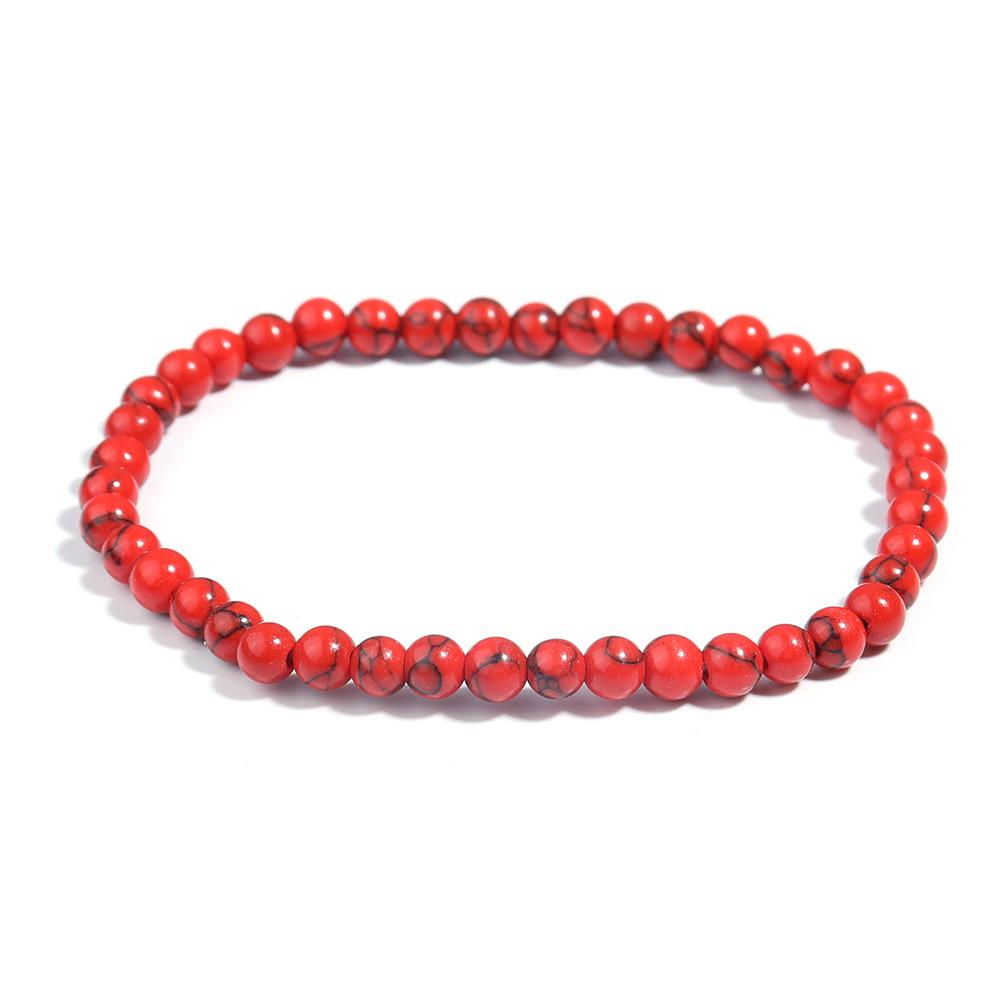 

4/6/8/10mm Natural Stone Red Beads Bracelets For Men Women Elastic Rope Bracelet Yoga Meditation Paryer Reiki Jewelry