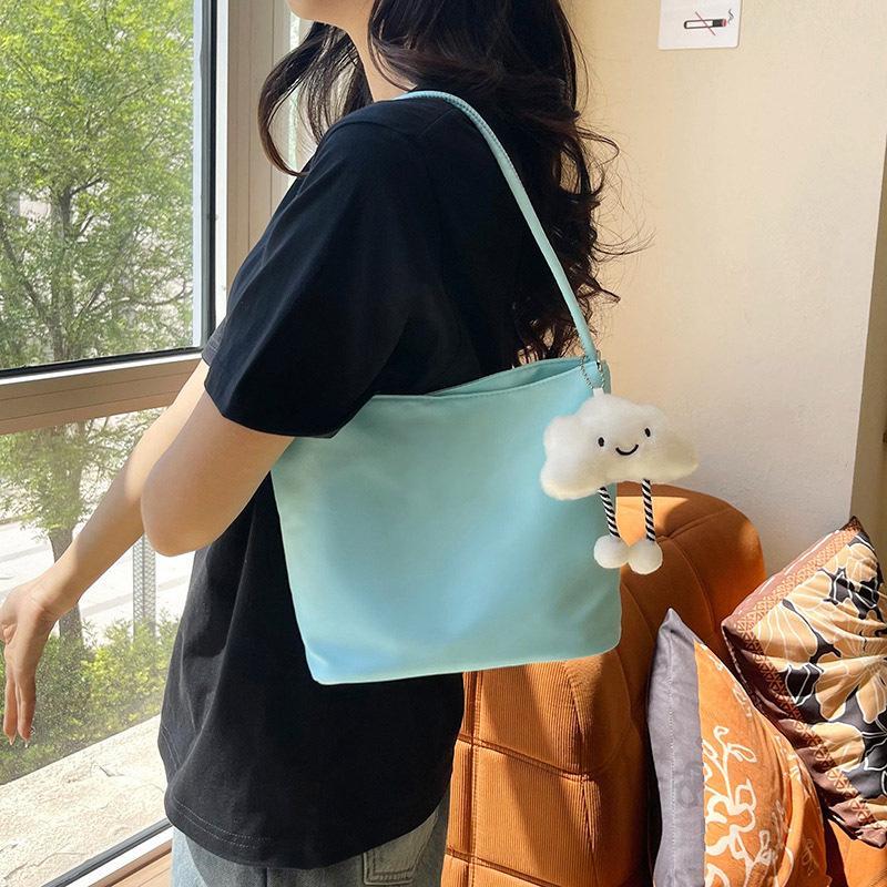 Women'S High Capacity Handbag Underarm Handbag Shoulder Bag Waterproof Embroidered Letters Underarm Bag Tote Bags