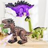 Doloowee 3 Pack Walking Dinosaur Toy for Kids 3-5/5-7 Years,Simulation Tyrannosaurus & Stegosaurus & Brachiosaurus,Electric Robot Dinosaur with LED