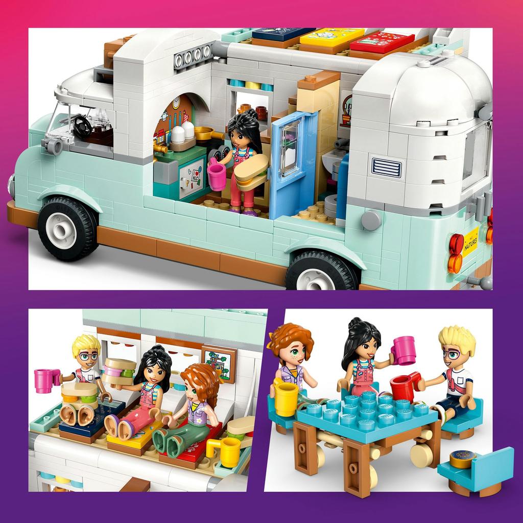 LEGO Friends Exciting Camper Toy Birthday Present Block Girls Boys Children 7 Years Old 8 Years Old 9 Years Old Elementary School Pretend Play Pretend
