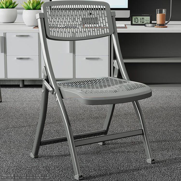 Multi-Purpose Folding Chair: Computer, Training, Conference, Dining, Office, Plastic, with Backrest & Photo Stool