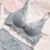 Underwear Women's Small Breasts Gather Autumn and Winter Thickened Rimless Lace Bra Set To Close Sub-breasts Anti-sagging Internet Celebrity Bra