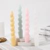 Classic Colorful Threaded Candles for Home Use Creative Odorless Long-stem Twisted Candles
