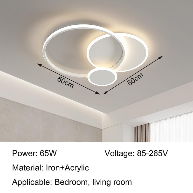 Plafoniera pătrată rotundă cu intensitate regulabilă, LED, modernă, simplă, pentru dormitor, iluminat pentru sufragerie, pentru interior