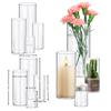 Cylindrical Glass Flower Vase for Wedding and Home Décor