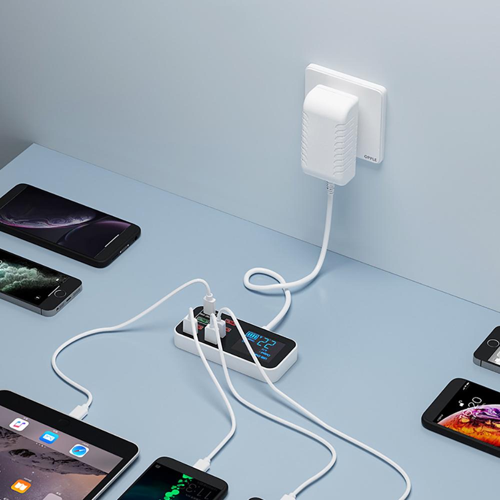 Multi 8 Port Type C USB Fast Charger Quick Charge QC 3.0 PD Charging Station 40W