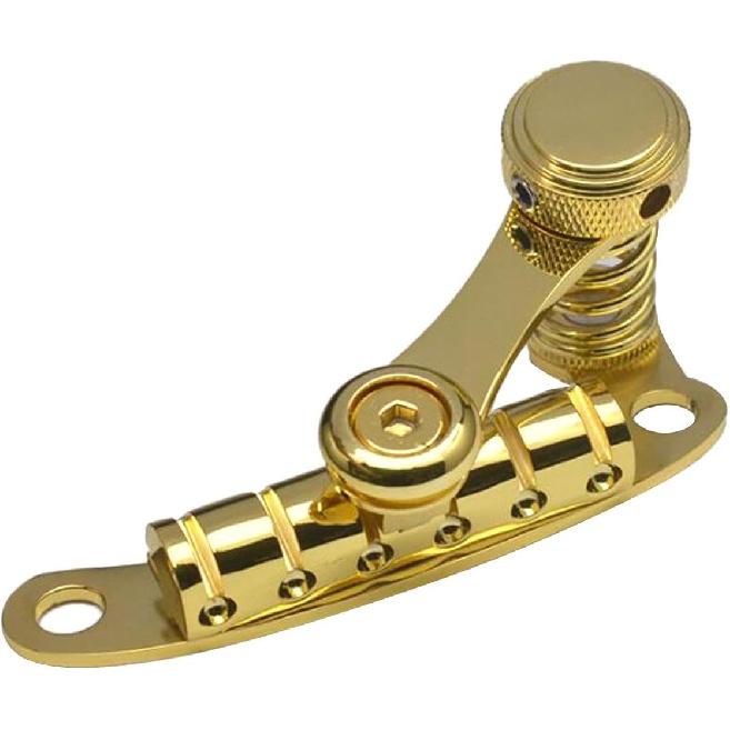 Guitar Tremolo Bridge Metal Tailpiece Tremolo Electric Guitar Bridge Stop Bar for Replace, Gold